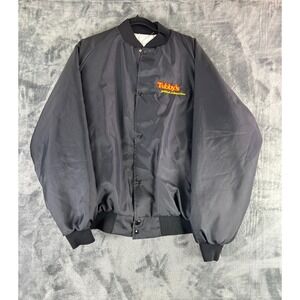 Vintage Tubby's Submarines Jacket XL Snap Front Black WestArk USA Made Quilted‎